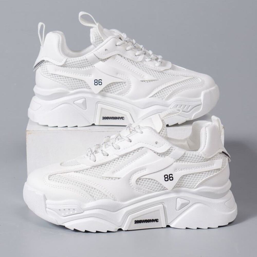 white chunky sneakers